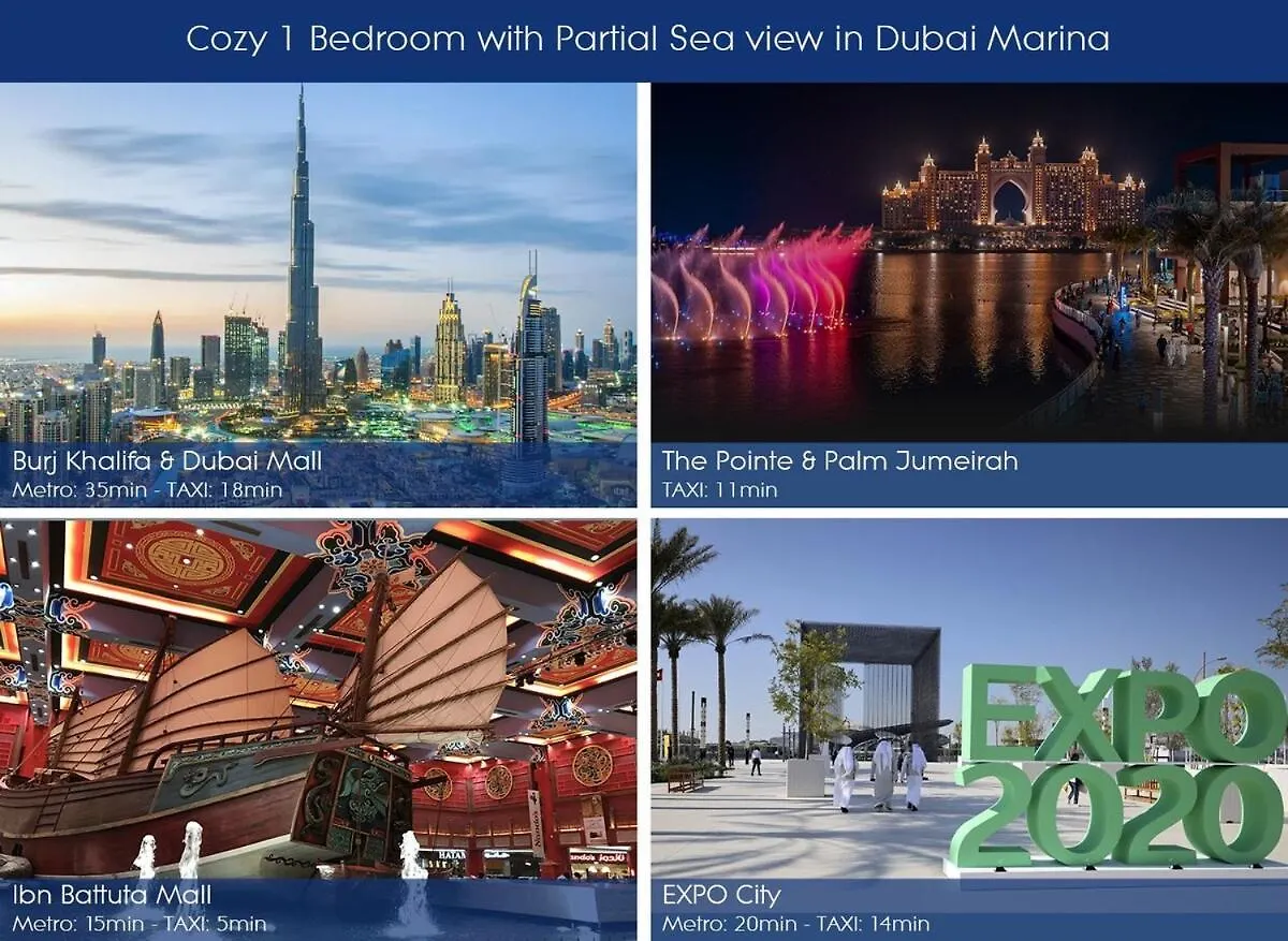 1Bedroom Apartment In Dubai Marina Near To Beach & Metro Z1006